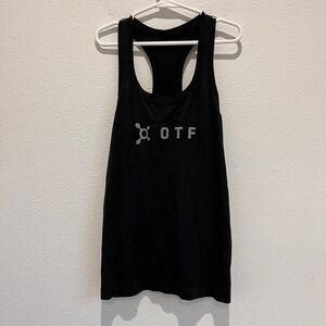 Lululemon OTF OrangeTheory Fitness Black Racerback Tank Top Women's Activewear